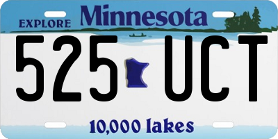 MN license plate 525UCT