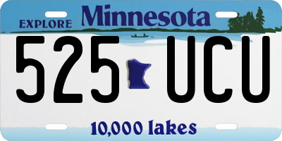 MN license plate 525UCU