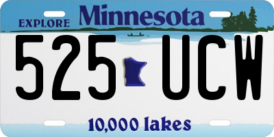 MN license plate 525UCW