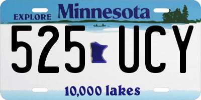 MN license plate 525UCY