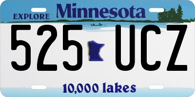 MN license plate 525UCZ