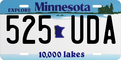 MN license plate 525UDA