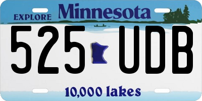 MN license plate 525UDB