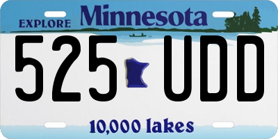 MN license plate 525UDD