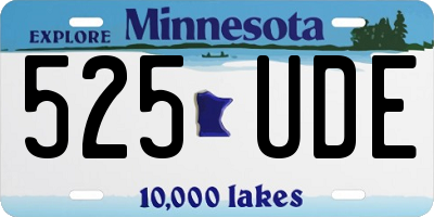 MN license plate 525UDE
