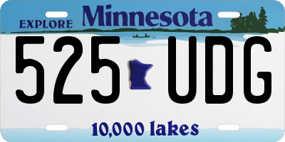 MN license plate 525UDG