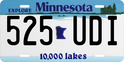 MN license plate 525UDI