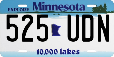 MN license plate 525UDN