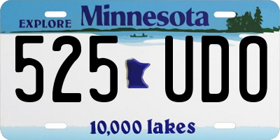 MN license plate 525UDO