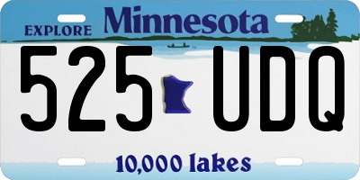 MN license plate 525UDQ