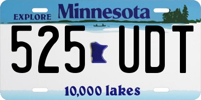MN license plate 525UDT