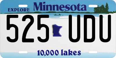 MN license plate 525UDU