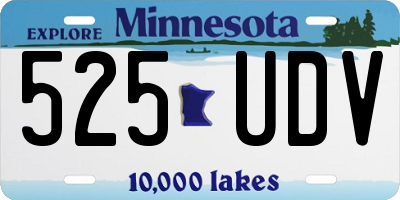 MN license plate 525UDV