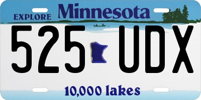 MN license plate 525UDX