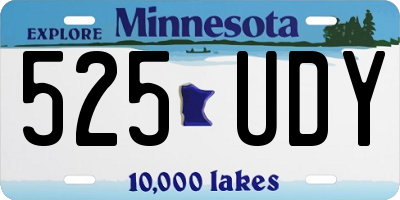 MN license plate 525UDY