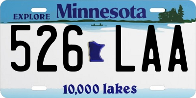 MN license plate 526LAA