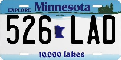 MN license plate 526LAD