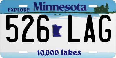 MN license plate 526LAG