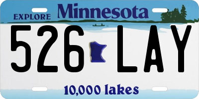 MN license plate 526LAY