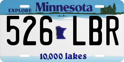MN license plate 526LBR