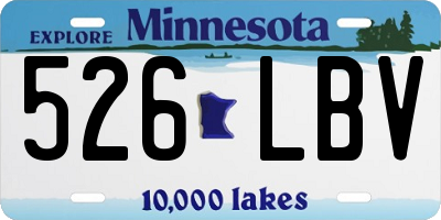 MN license plate 526LBV