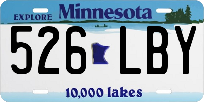 MN license plate 526LBY
