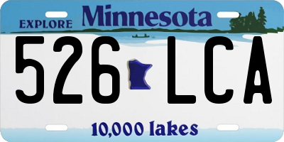 MN license plate 526LCA