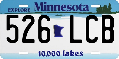MN license plate 526LCB