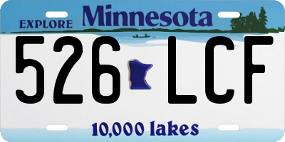 MN license plate 526LCF