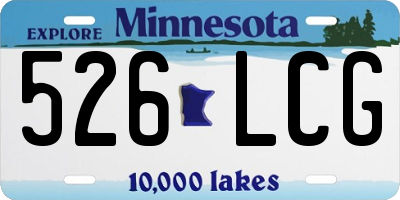 MN license plate 526LCG