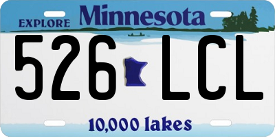MN license plate 526LCL