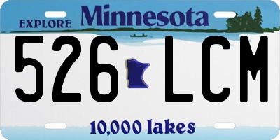 MN license plate 526LCM