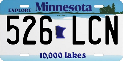 MN license plate 526LCN