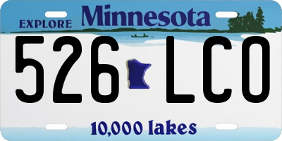 MN license plate 526LCO