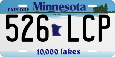 MN license plate 526LCP