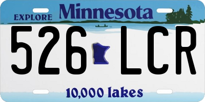 MN license plate 526LCR