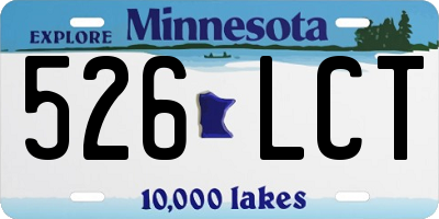 MN license plate 526LCT