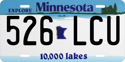 MN license plate 526LCU