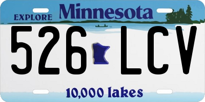 MN license plate 526LCV