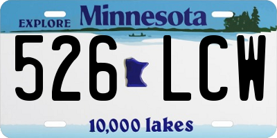 MN license plate 526LCW
