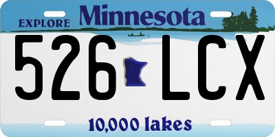 MN license plate 526LCX