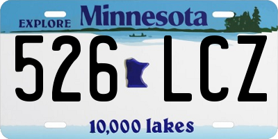 MN license plate 526LCZ