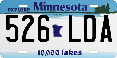 MN license plate 526LDA