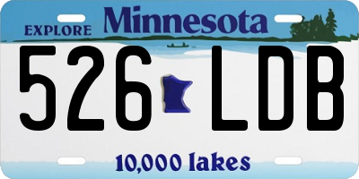MN license plate 526LDB
