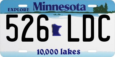 MN license plate 526LDC