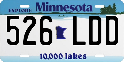 MN license plate 526LDD
