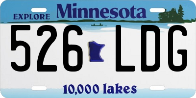 MN license plate 526LDG