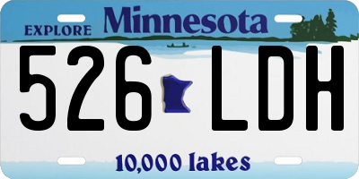 MN license plate 526LDH