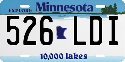 MN license plate 526LDI