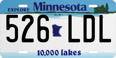 MN license plate 526LDL